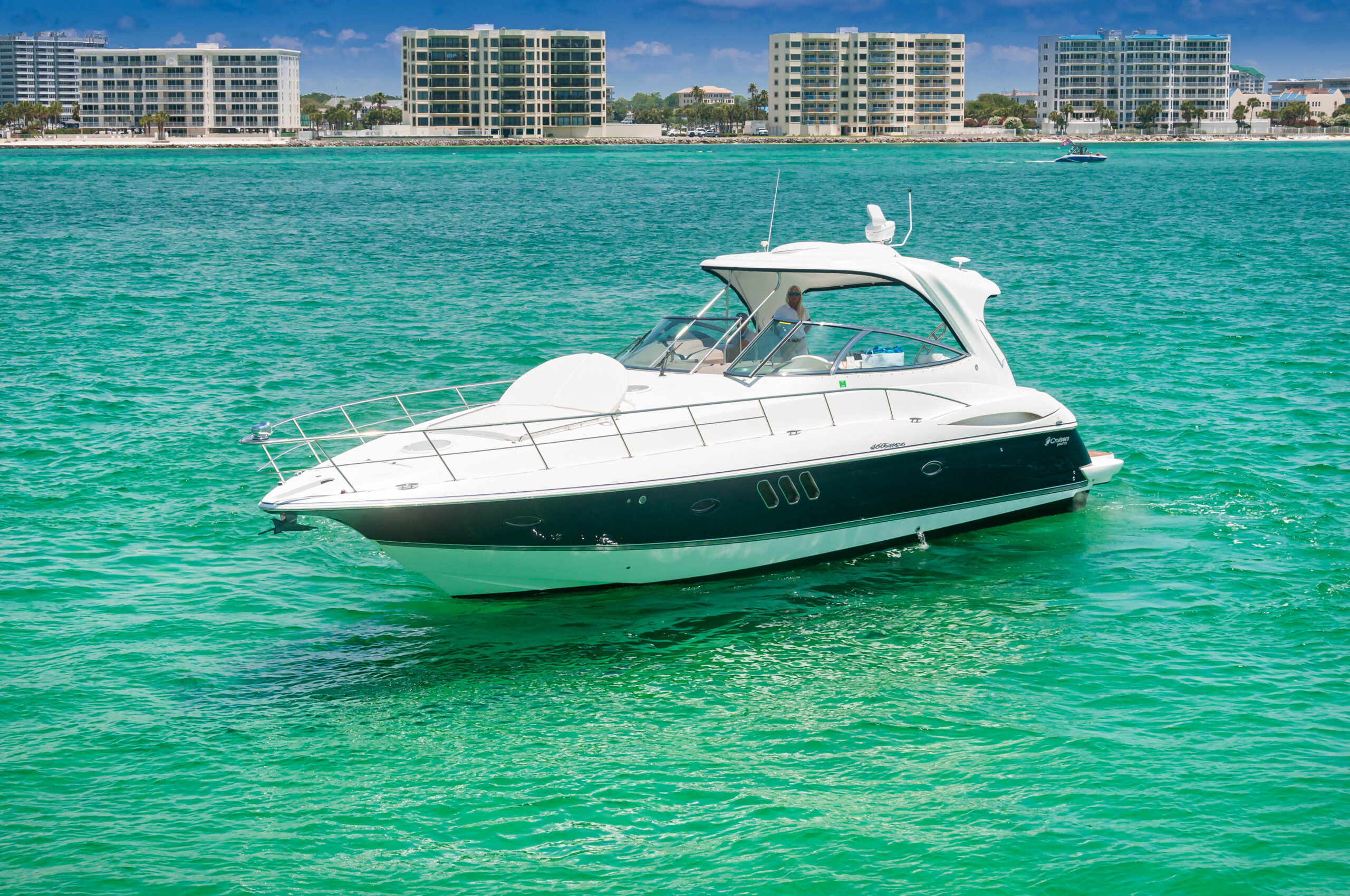 The Miss B Haven on emerald-green Destin water
