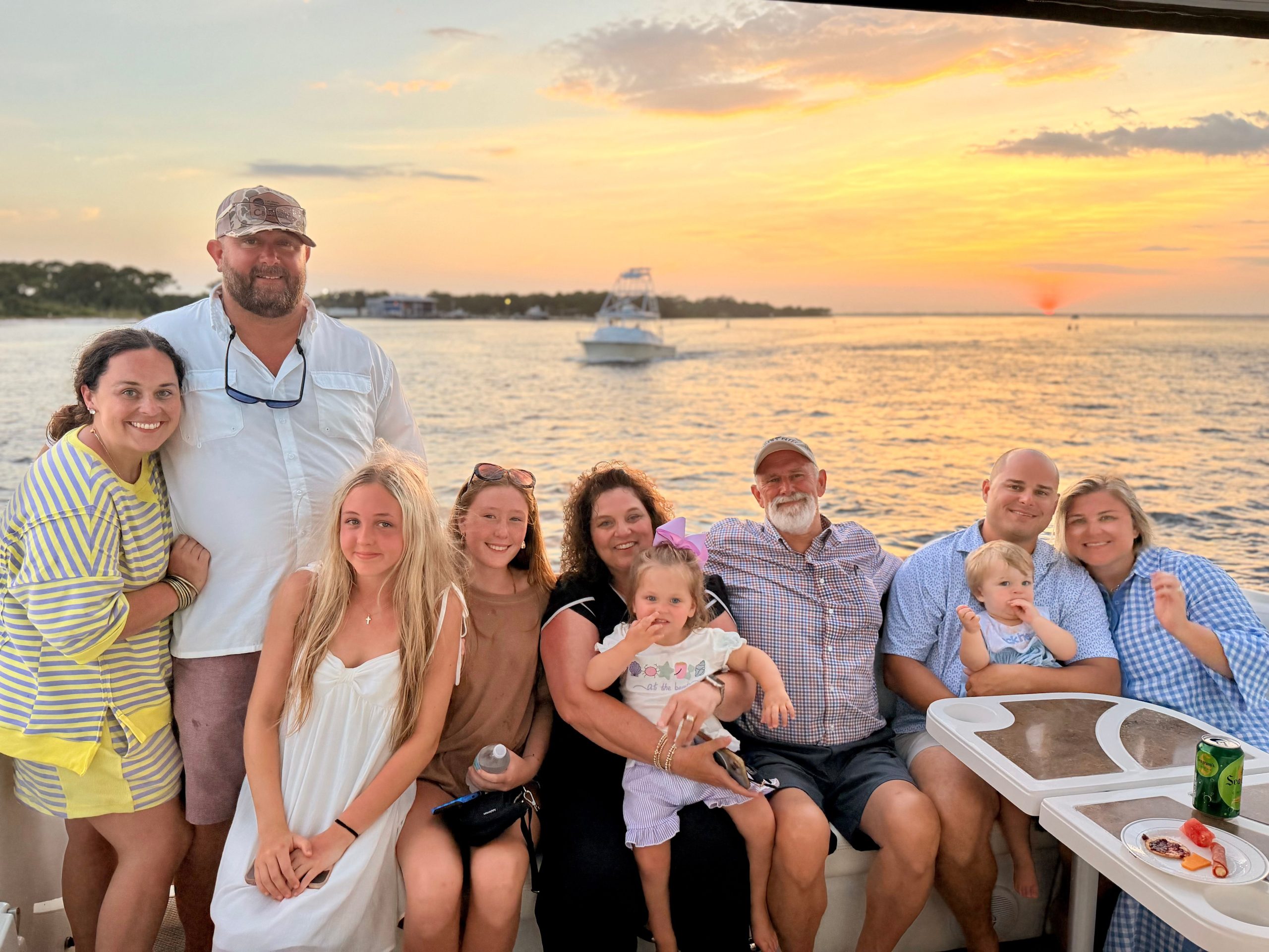 Guests enjoying an outing aboard the Miss B Haven